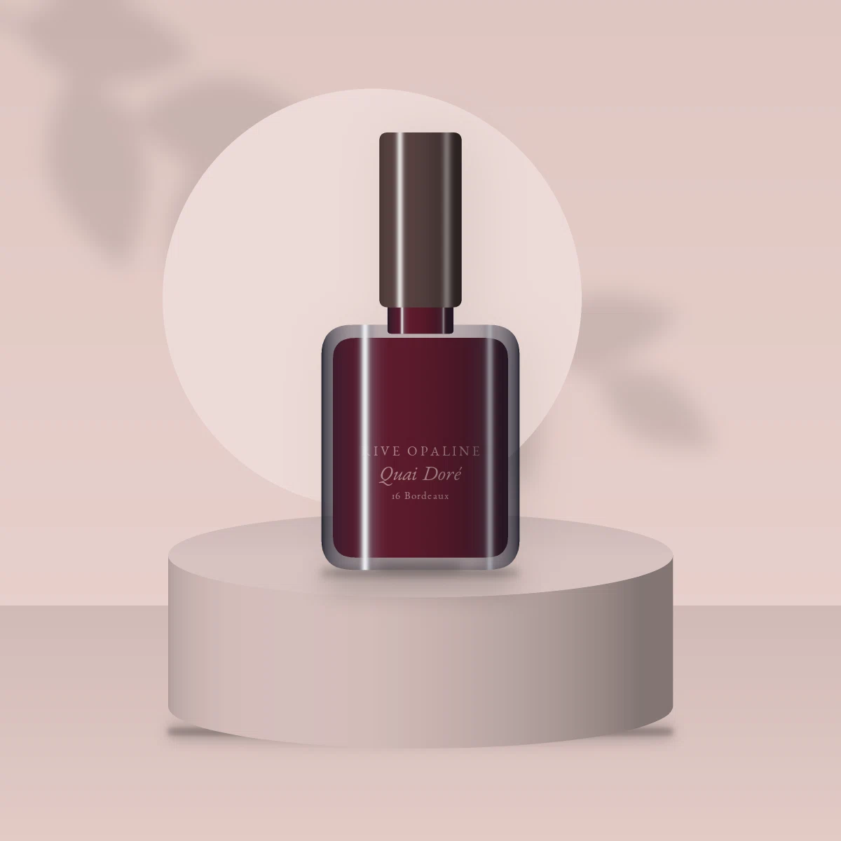 Vernis à ongles Quai Doré à l'amande douce – Rive Opaline, photo d'ambiance