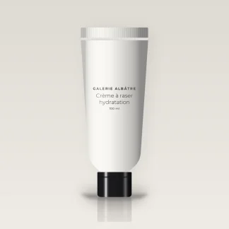 Crème à raser hydratation au bêta-glucane – Galerie Albâtre, tube 100 ml