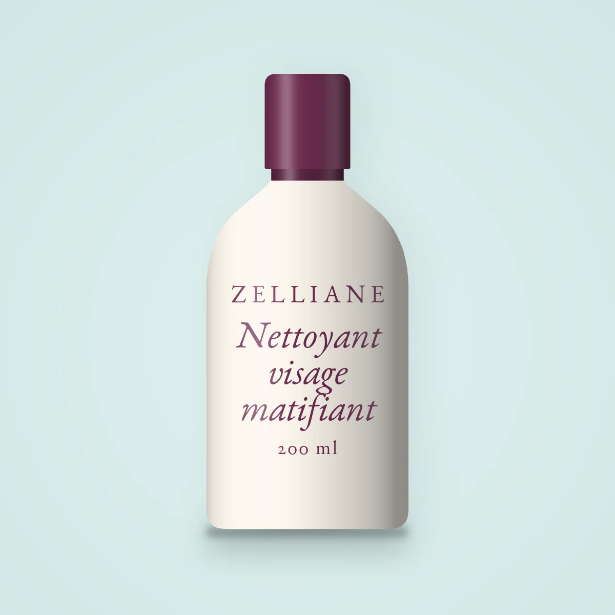 Nettoyant visage matifiant à la niacinamide – Zelliane, flacon 200 ml