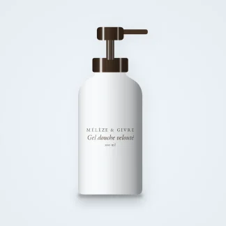 Gel douche et bain velouté au concombre – Mélèze & Givre, flacon-pompe 100 ml