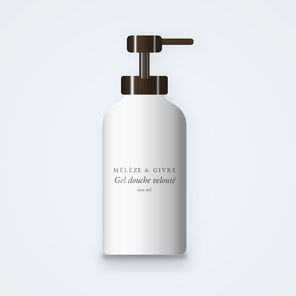 Gel douche et bain velouté au concombre – Mélèze & Givre, flacon-pompe 100 ml