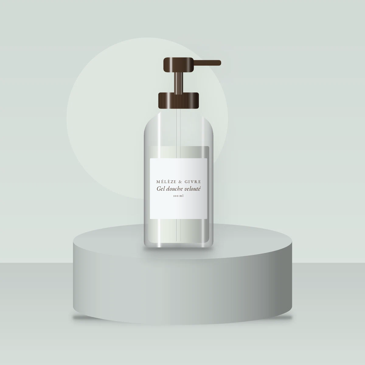 Gel douche et bain velouté au concombre – Mélèze & Givre, photo d'ambiance