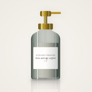 Soin anti-âge confort à l'extrait de grenade – Atelier Verdure, flacon-pompe 30 ml