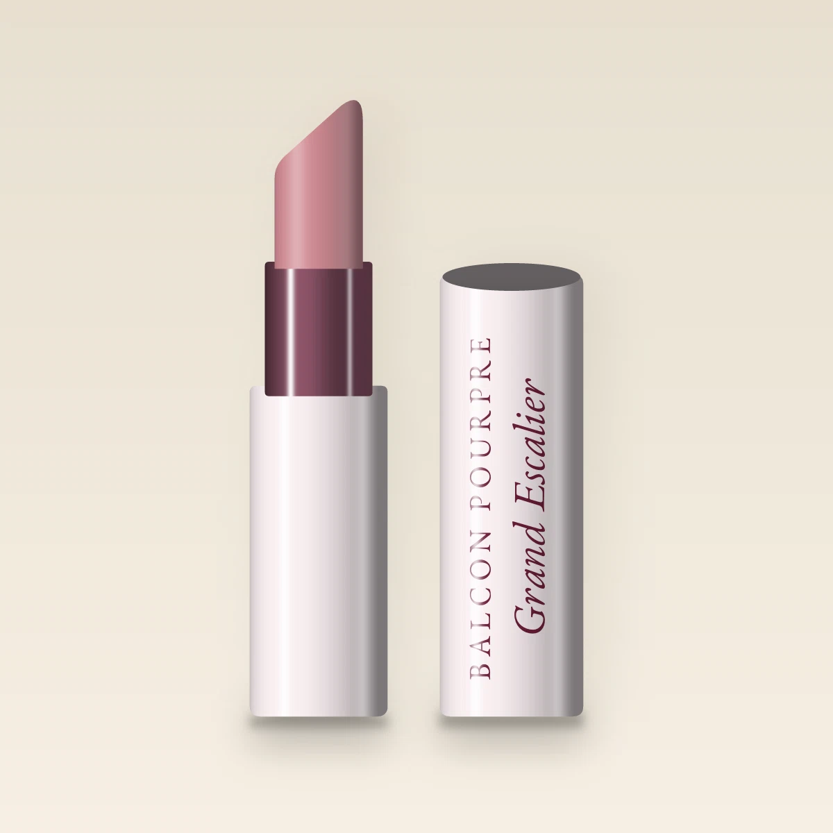 Rouge à lèvres Grand Escalier haute pigmentation – Balcon Pourpre, étui 3,5 g, teinte 04 Rose poudré