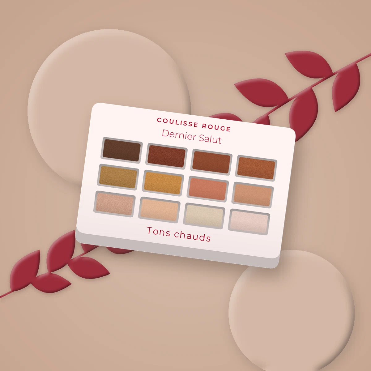 Palette yeux Dernier Salut à l'huile de raisin – Coulisse Rouge, photo d'ambiance