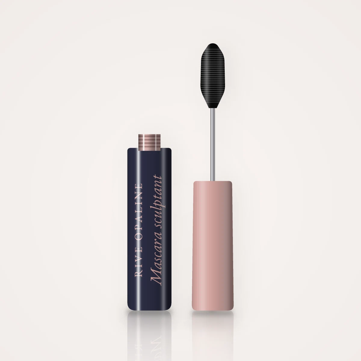 Mascara sculptant à l'huile d'avocat – Rive Opaline, flacon et brosse 10 ml, teinte Noir intense