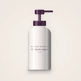 Gel douche et bain surgras au thé vert – Maison Nuance, flacon-pompe 250 ml