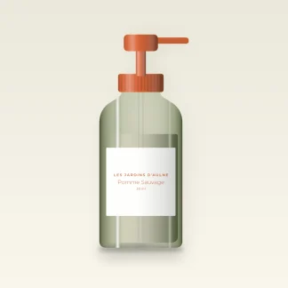 Soin anti-âge de nuit Pomme Sauvage – Les Jardins d'Aulne, flacon-pompe 50 ml