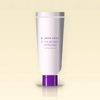 Fond de teint perfecteur à la camomille – Bonbon Néon, tube 30 ml, teinte 01 Porcelaine