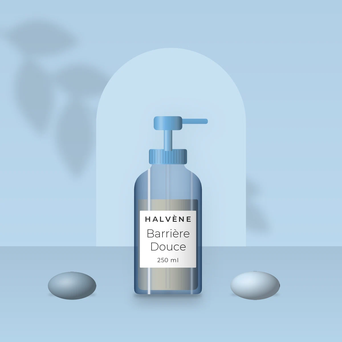 Gel douche Barrière Douce à la camomille – Halvène, photo d'ambiance