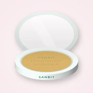 Enlumineur sculptant à la vitamine E – Sanbit, boîtier 4,5 g, teinte Doré