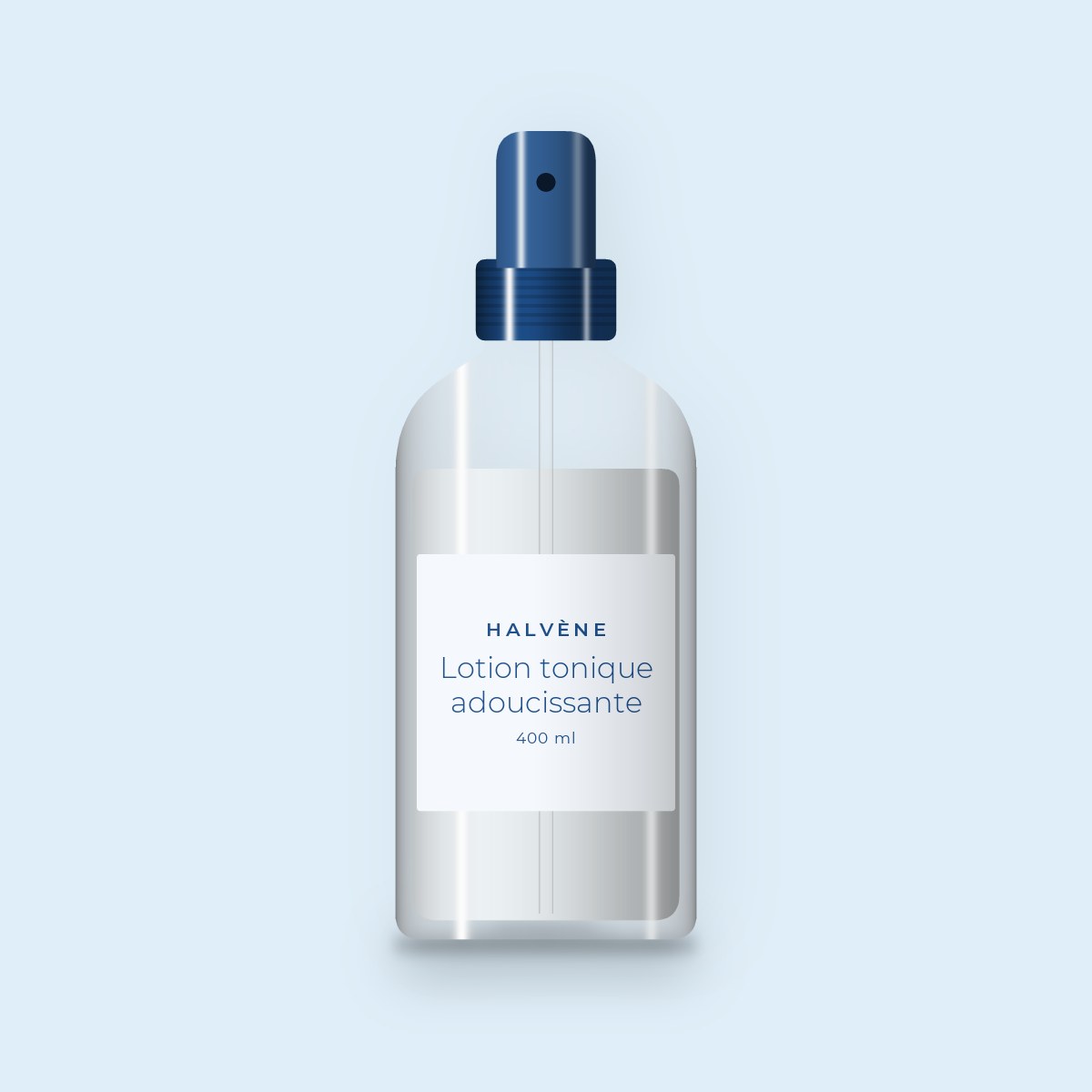 Lotion tonique adoucissante à l'hydrolat de lavande – Halvène, flacon spray 400 ml