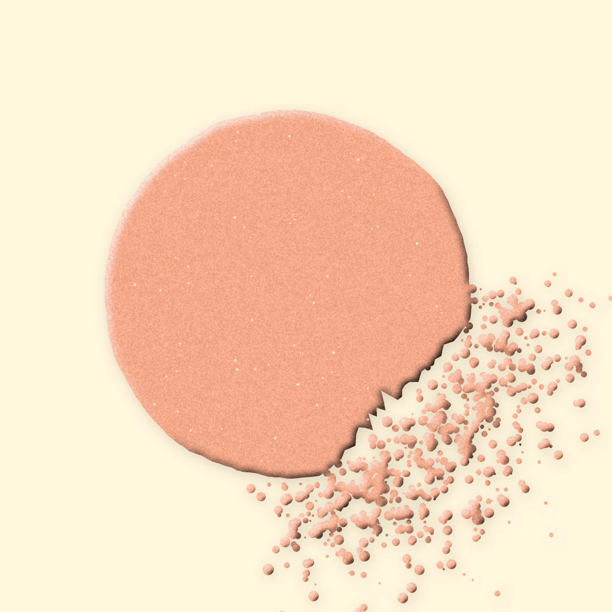 Blush Fluo Party haute pigmentation – Bonbon Néon, aperçu de la teinte 03 Pêche