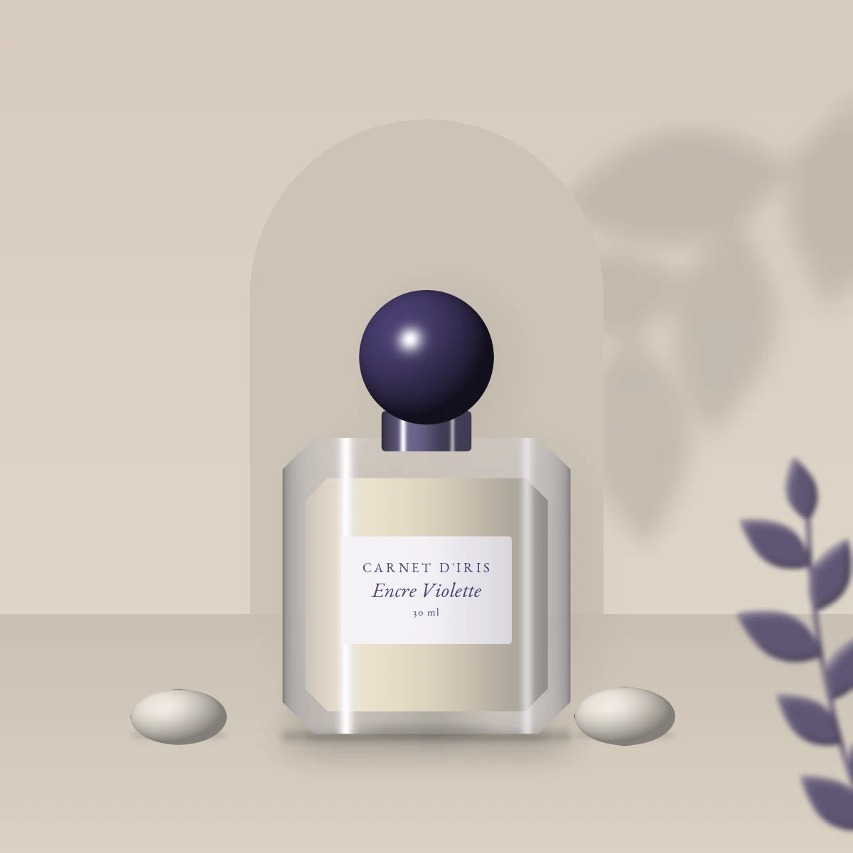 Parfum Encre Violette au ciste labdanum – Carnet d'Iris, photo d'ambiance