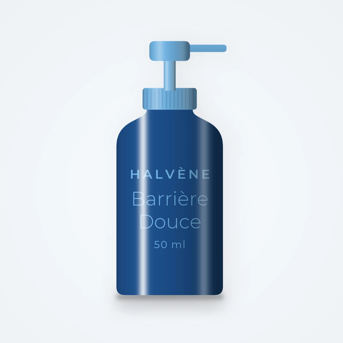 Barrière Douce crème hydratante haute tolérance – Halvène, flacon-pompe 50 ml