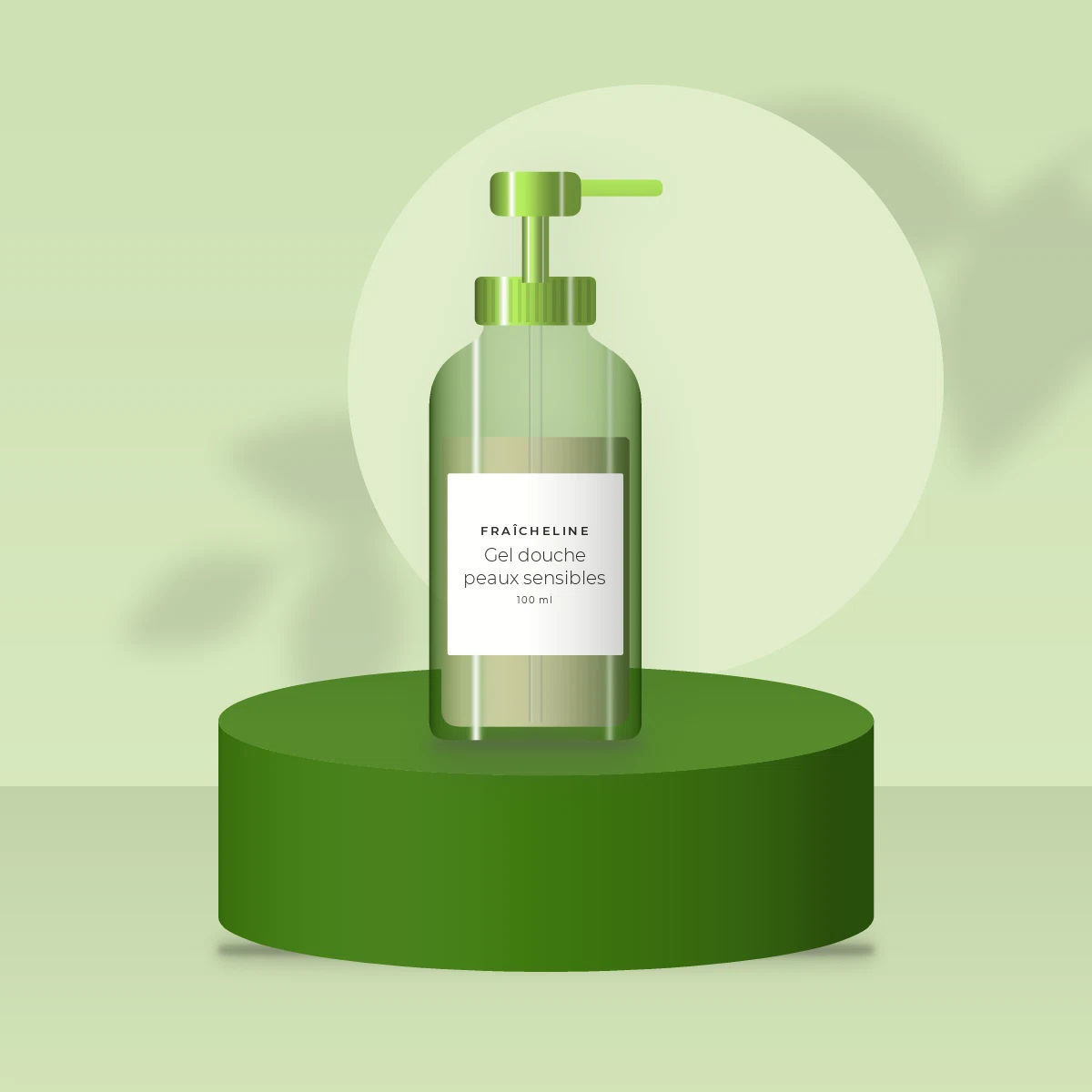 Gel douche peaux sensibles à l'huile de noisette – Fraîcheline, photo d'ambiance