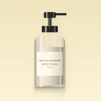 Shampooing Belle Frisure à la caféine – Boucle Majeure, flacon-pompe 250 ml