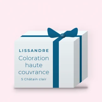 Coloration haute couvrance à l'huile d'amande – Lissandre, coffret, teinte 5 Châtain clair