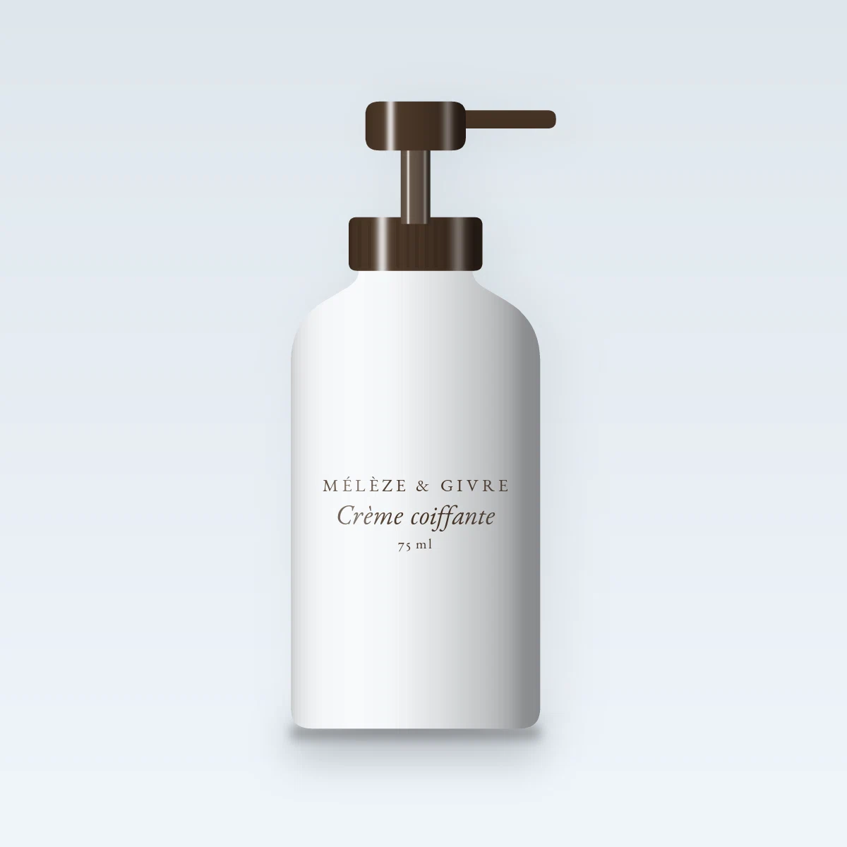 Crème coiffante disciplinante aux extraits d'algues – Mélèze & Givre, flacon-pompe 75 ml
