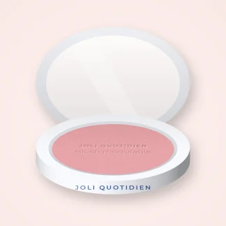 Blush modulable à l'huile d'argan – Joli Quotidien, boîtier 4 g, teinte 01 Rose poudré