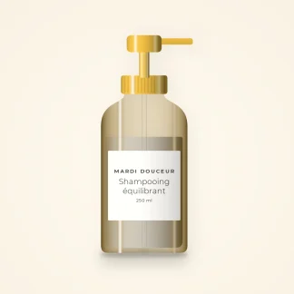 Shampooing équilibrant à la menthe poivrée – Mardi Douceur, flacon-pompe 250 ml