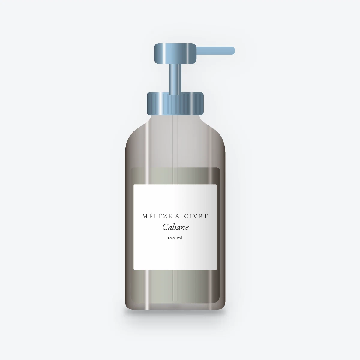 Shampooing Cabane à la graine de lin – Mélèze & Givre, flacon-pompe 100 ml