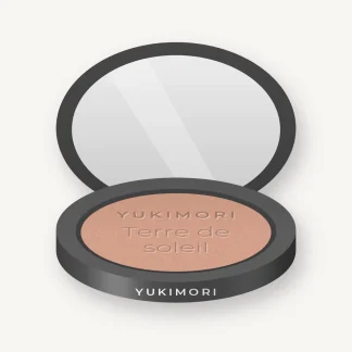 Terre de soleil effet vacances à l'huile de macadamia – Yukimori, boîtier 10 g, teinte 02 Sable rosé
