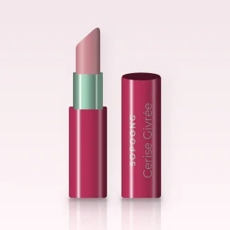 Rouge à lèvres soin Cerise Givrée – Sopoong, étui 3,5 g, teinte 04 Rose poudré