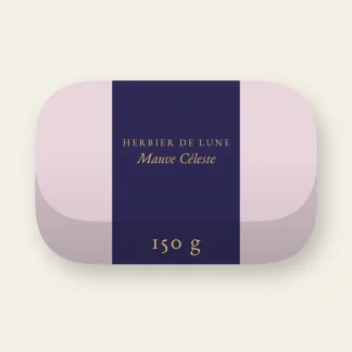Savon Mauve Céleste surgras à l'huile de sésame – Herbier de Lune, pain 150 g