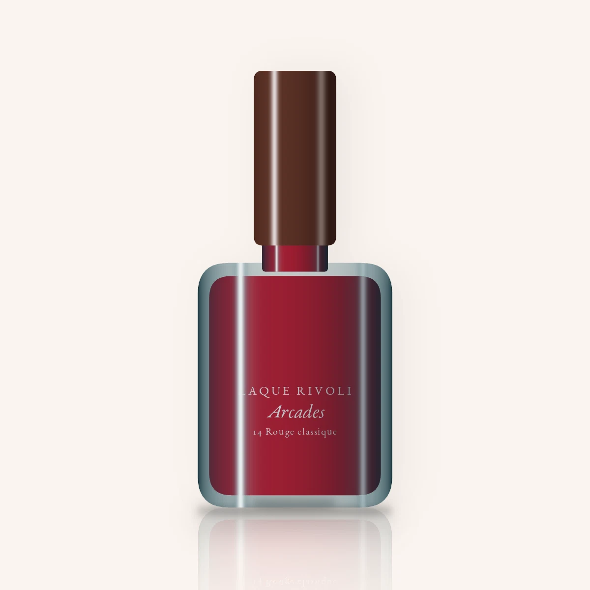 Vernis à ongles Arcades au bambou – Laque Rivoli, flacon 10 ml, teinte 14 Rouge classique
