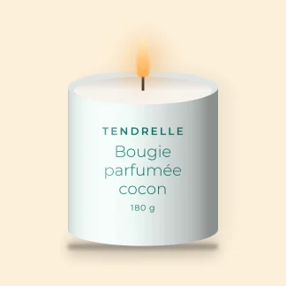 Bougie parfumée cocon au clou de girofle – Tendrelle, pot en verre 180 g
