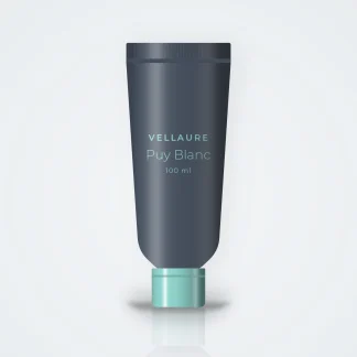 Crème à raser Puy Blanc fraîche – Vellaure, tube 100 ml