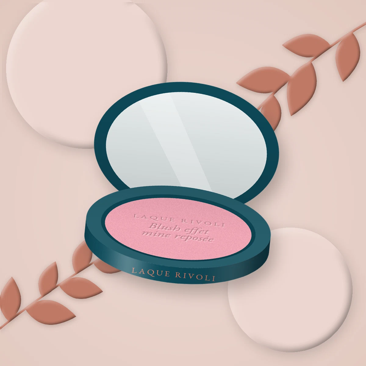 Blush effet mine reposée à l'huile de camélia – Laque Rivoli, photo d'ambiance