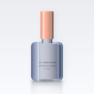 Vernis à ongles séchage rapide à l'huile de ricin – Joli Quotidien, flacon 12 ml, teinte 01 Cristal