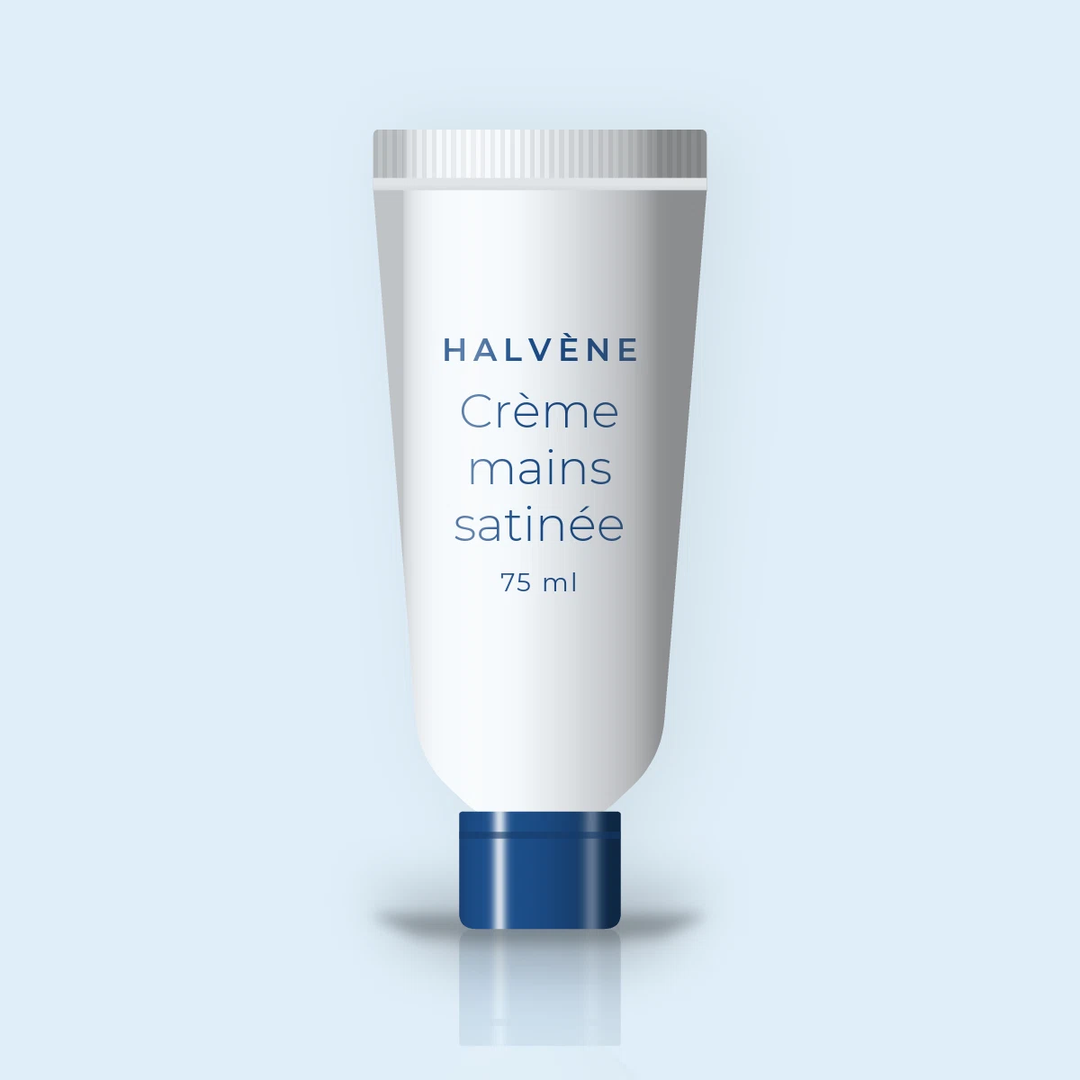 Crème mains et ongles satinée au beurre de karité – Halvène, tube 75 ml