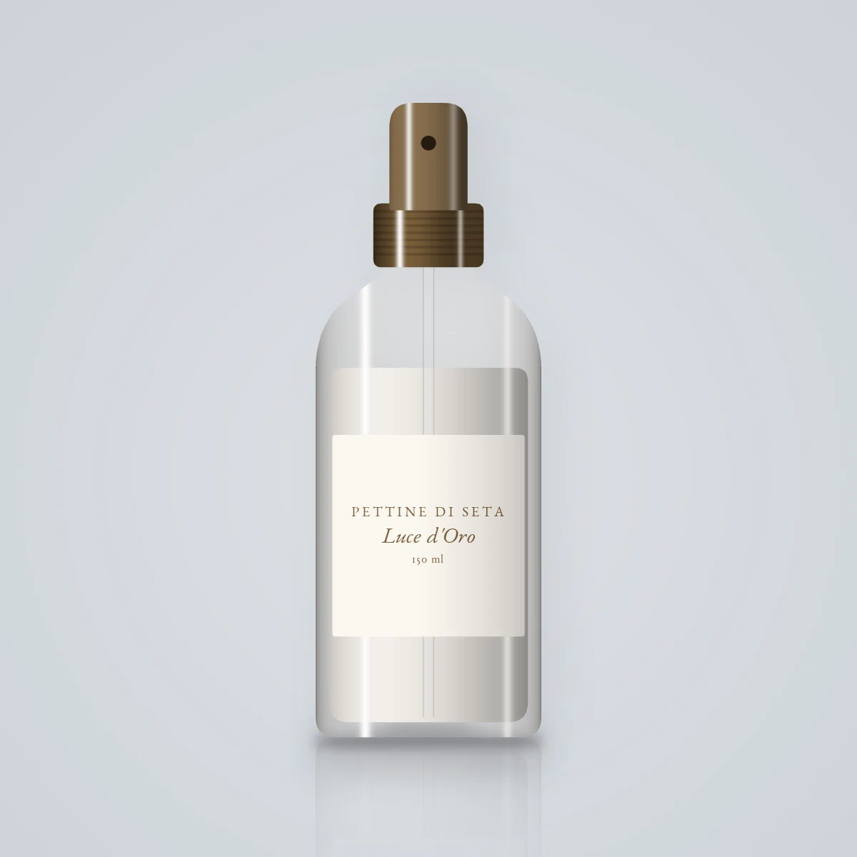 Soin sans rinçage Luce d'Oro à l'huile de babassu – Pettine di Seta, flacon spray 150 ml