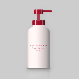 Fond de teint résistant à l'eau à la centella asiatica – Coulisse Rouge, flacon-pompe 35 ml, teinte 11 Sable