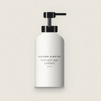 Soin anti-âge unifiant à l'acide hyaluronique – Galerie Albâtre, flacon-pompe 50 ml