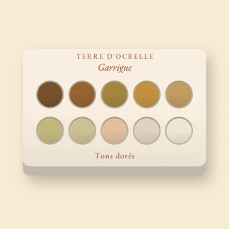 Palette yeux confort Garrigue – Terre d'Ocrelle, 9 × 1 g, teinte Tons dorés