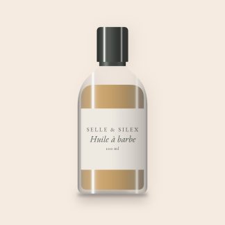 Huile à barbe haute brillance au patchouli – Selle & Silex, flacon 100 ml