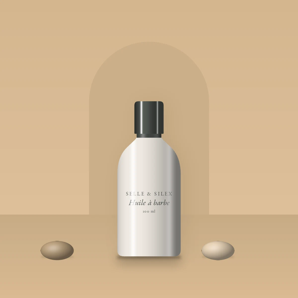 Huile à barbe haute brillance au patchouli – Selle & Silex, photo d'ambiance