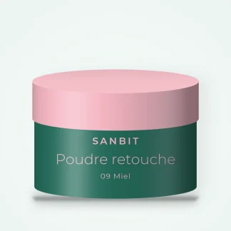 Poudre retouche à l'hibiscus – Sanbit, pot 12 g, teinte 09 Miel