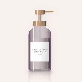 Lait corps Rituel du Soir peaux sensibles – Maison Nuance, flacon-pompe 200 ml