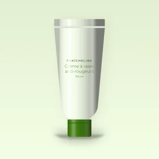 Crème à raser anti-rougeurs à la guimauve pour homme – Fraîcheline, tube 100 ml