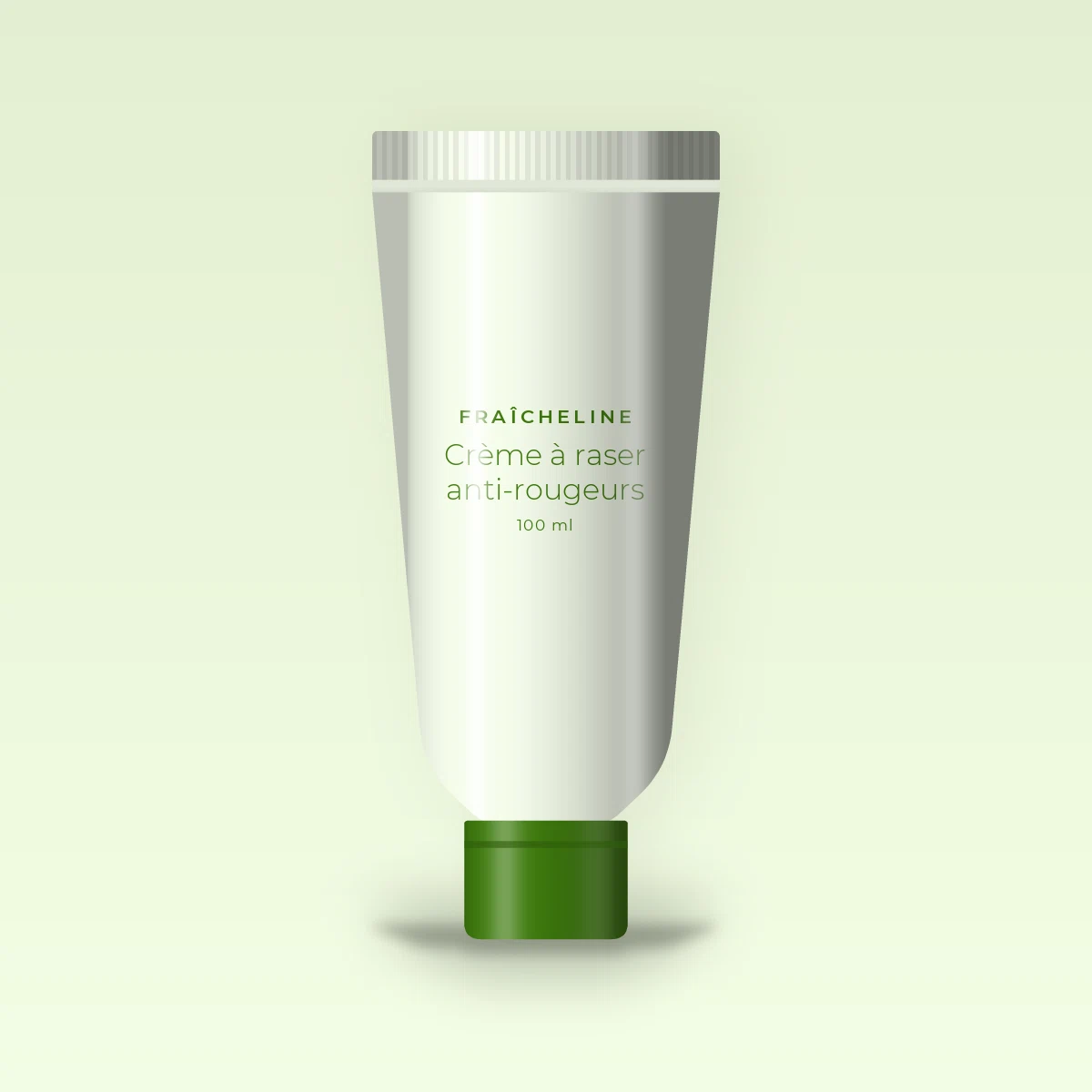 Crème à raser anti-rougeurs à la guimauve pour homme – Fraîcheline, tube 100 ml