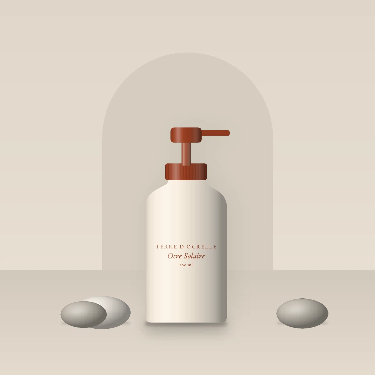 Lait corps Ocre Solaire tonifiant – Terre d'Ocrelle, photo d'ambiance