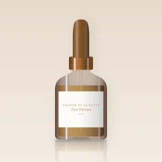 Huile à barbe Pavé Parisien haute tolérance – Barbier de la Butte, flacon compte-gouttes 30 ml