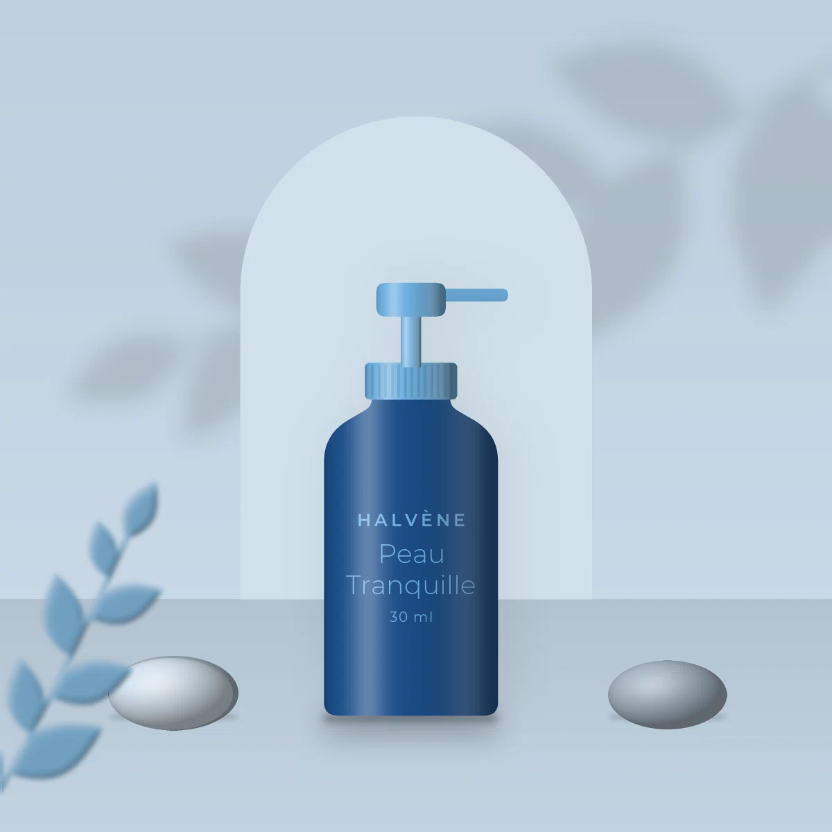 Sérum redensifiant Peau Tranquille – Halvène, photo d'ambiance
