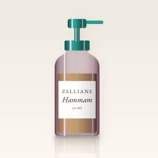 Huile capillaire restructurante Hammam – Zelliane, flacon-pompe 50 ml