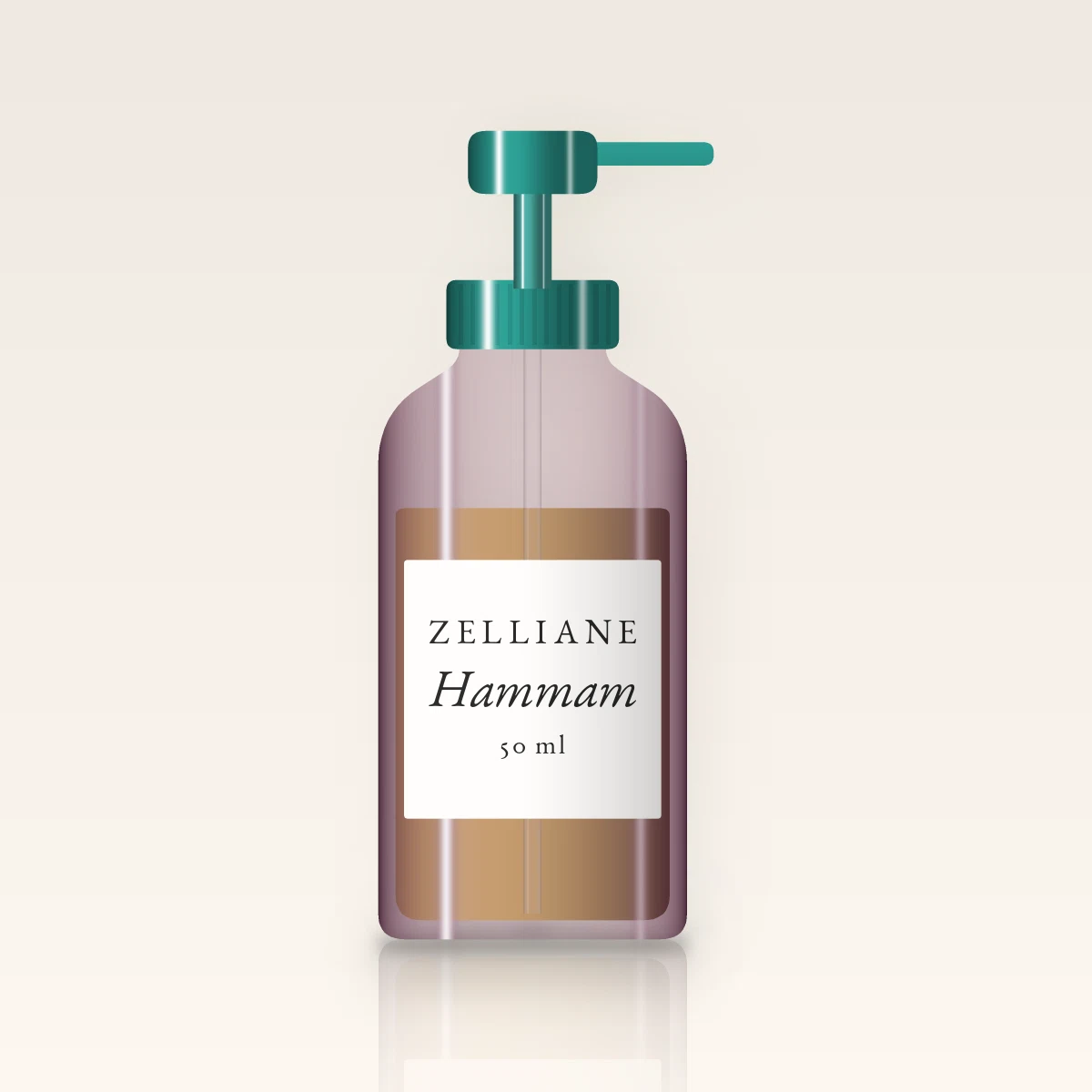Huile capillaire restructurante Hammam – Zelliane, flacon-pompe 50 ml